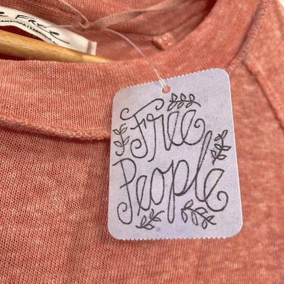 Free People We The Free Kyoto Tee NWT Oversized Slouchy Top Guava Combo XS - Picture 5 of 9